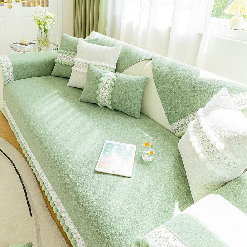 Fresh Chenille Sofa Cushion  New All Seasons Universal Cushion Blanket Non-slip Sofa Cover Cover Cloth Towel