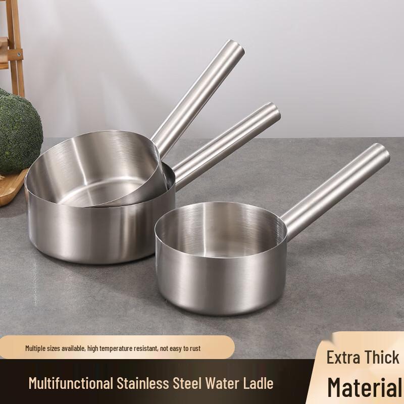 Handun 304 Stainless Steel Flat-Bottom Water Ladle