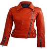Noora Womens Lambskin Orange Leather Jacket | Stylish Motorcycle Biker Rider Jacket | Slim Fit Winter Party Jacket | Best Gift for Her