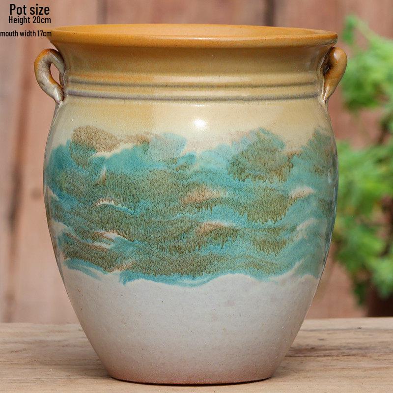 Sonderangebot: Retro Terrakotta Hoher Blumentopf für Sukkulenten oder Rettich