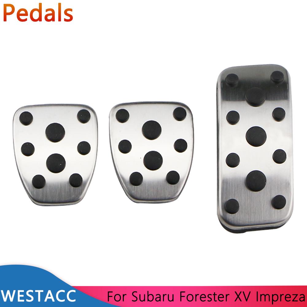 Stainless Steel Car Pedals Gas Brake Rest Pedal for Subaru Forester SH SJ 2006-2018 XV 2012-2017 Impreza 2006-2015