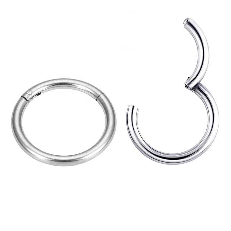 

316F Титановая сталь шарнирное сегментное кольцо для пирсинга носа и губы Rod 1.2, Inner Diameter 12