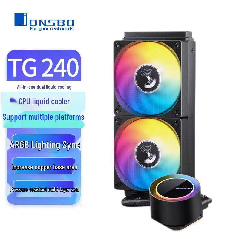 

Jonsbo TG360 ARGB Водяное охлаждение ЦП, 12 см вентилятор с регулировкой температуры, совместимо с AM5.