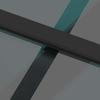 Sliding Door Black 76x205 Cm Tempered Glass and Aluminum