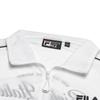 Fila Lifestyle Original Versatile Casual Polo Zip Long Sleeve Shirt Women Shirts Cloud-Mushroom-White F11W529704F-WT