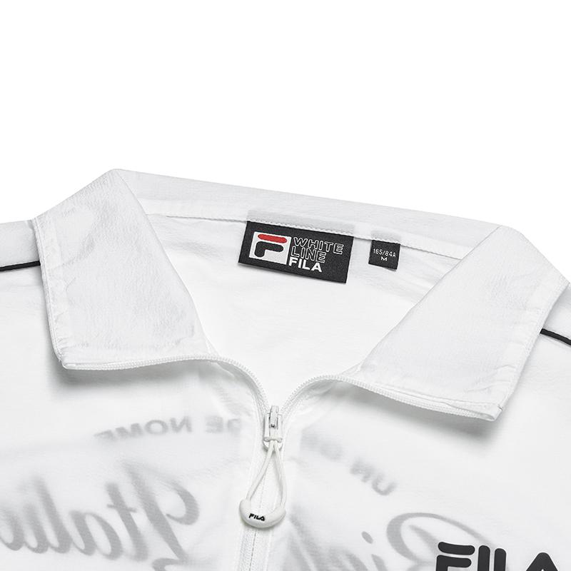 Fila Lifestyle Original Versatile Casual Polo Zip Long Sleeve Shirt Women Shirts Cloud-Mushroom-White F11W529704F-WT