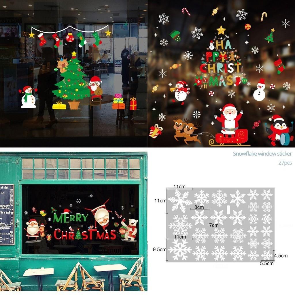 Klassische Weihnachtsfensteraufkleber mit Weihnachtsmann für eine magische Feiertagsatmosphäre