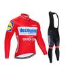 Tour De France Express Team Long Sleeve Breathable Sweat Strap Cycling Suit Set Downhill Suit