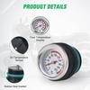 M30X1.5 Motorcycle Fuel Tank Cap With Oil Temperature Gauge Engine Valve Cover Oil Filler Cap For Kawasaki 650 KLR 87-98