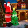 8.2FT Inflatable Toy Santa Claus Tree Xmas Decorations for Yard LED Lights Christmas Supplies Home Ornaments Festive Gifts