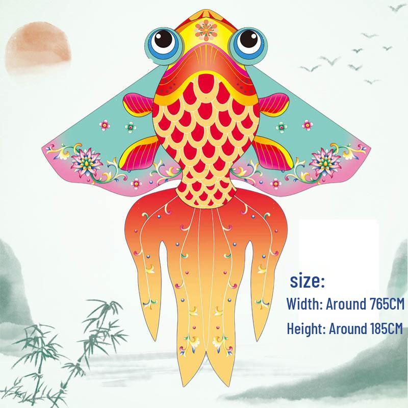 

Children & Adult Koi Goldfish Kite - National Style, Large, Cartoon Design