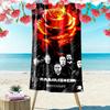 NDH Band R-Rammstein Print Strandtuch, Großes Weiches Schnelltrocknendes Handtuch für Strand Camping Schwimmen