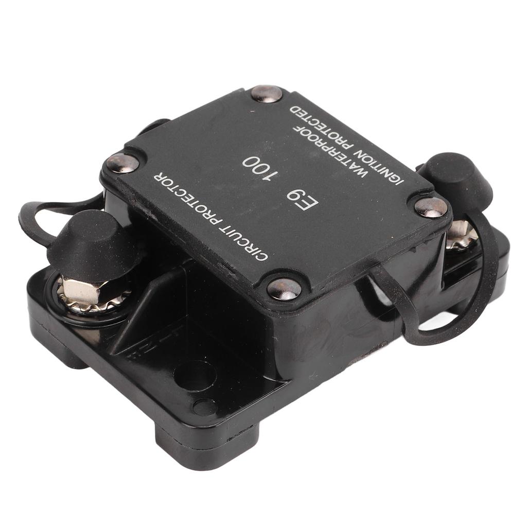 Circuit Breaker Automatic Reset 1/4in Stud 32V 100A IP67 Waterproof for Boat RV Truck Battery