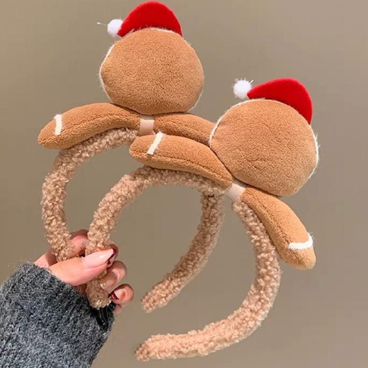 Fashion Plush Winter Headwear Kids Christmas Hairband Christmas Tree Headpiece for Women and Children