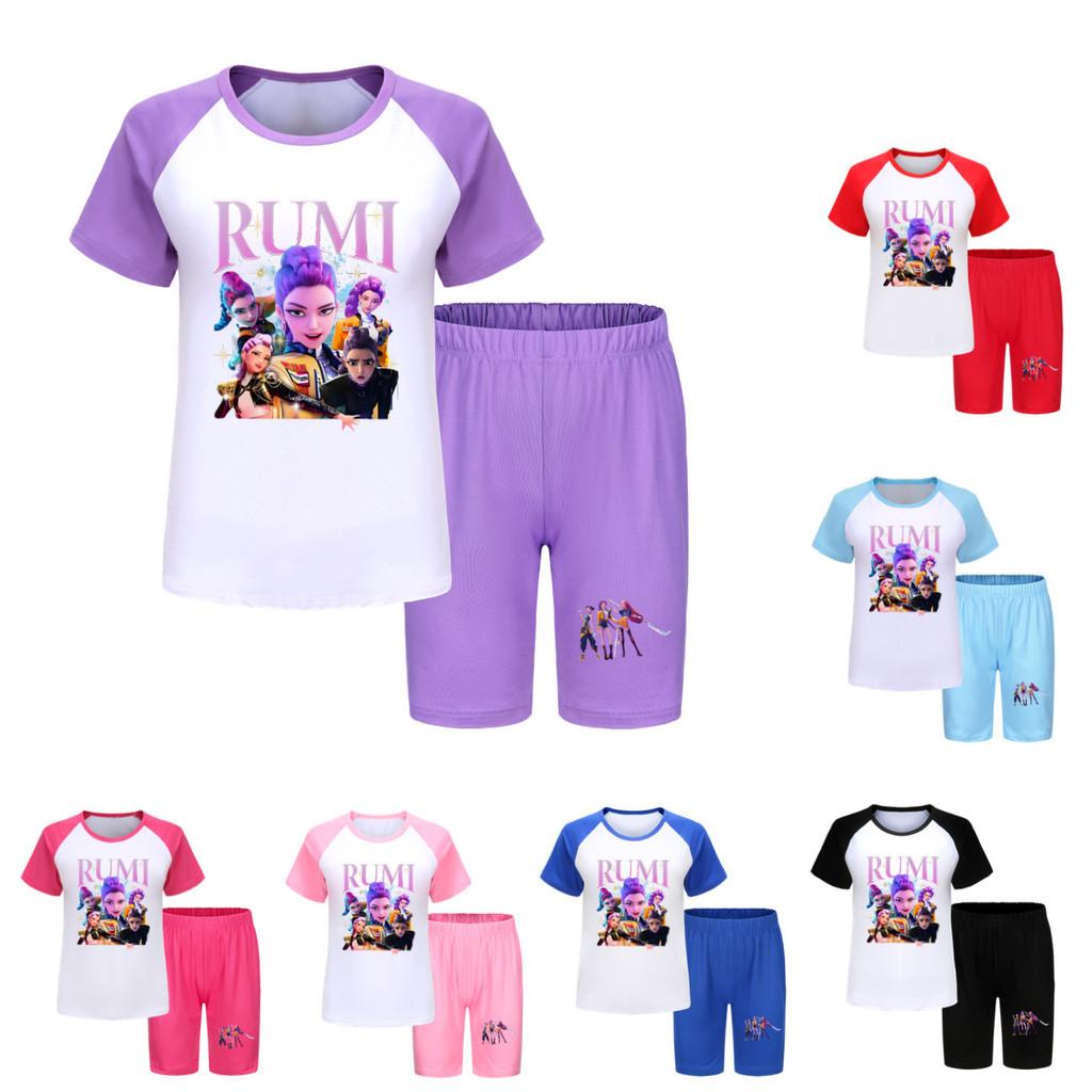 Kpop Demon Hunters Children Summer Athletic Set With Cotton Fabric For Active Kids