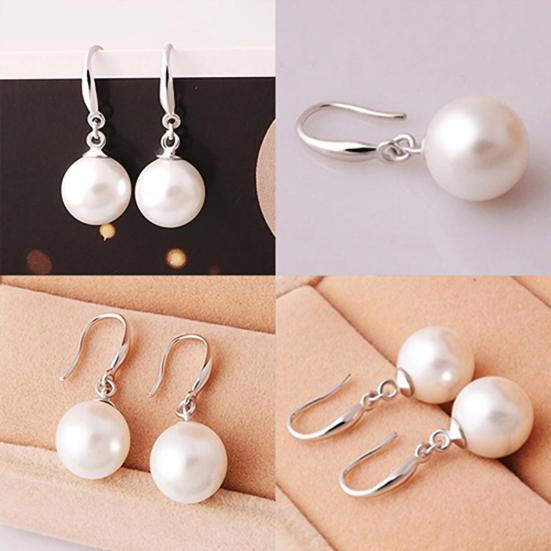 Dangle Earring Elegant Exquisite Ornament Simple Faux Pearl Eardrop for Daily Life