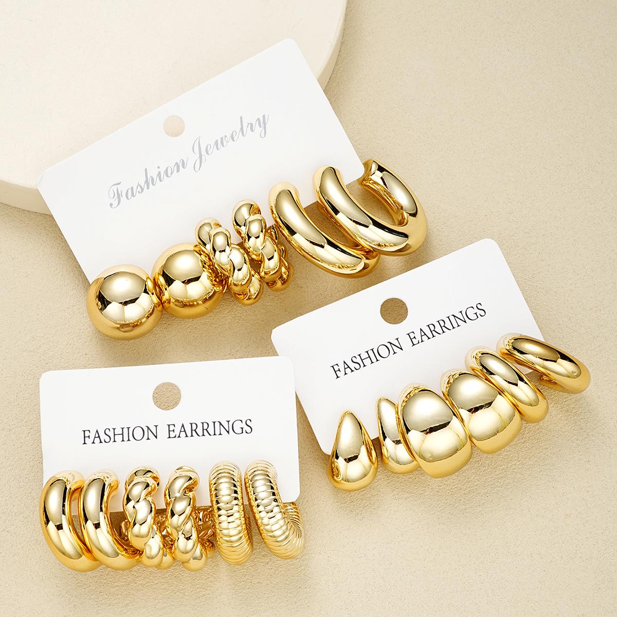 

9 пар модных серег-колец в виде жареных пончиков с водой, подходящих для повседневной носки женщинами