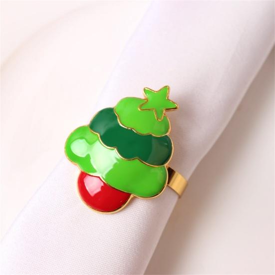 2Pcs Napkin Buttons Decorative Room Reusable Christmas Holders Napkin Ring Dining Decor
