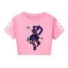 5583 Kids Girls Lily Lovebraids Print Short Style T-Shirt