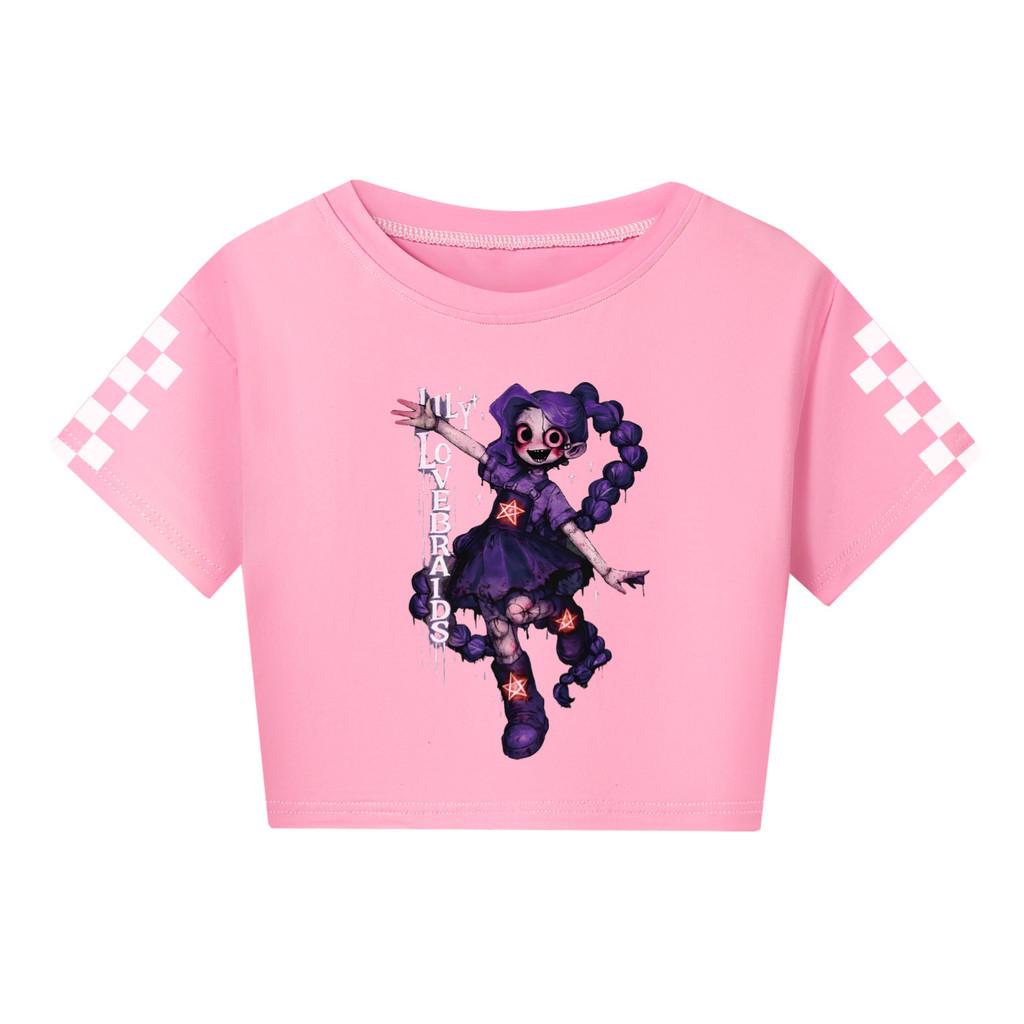 5583 Kids Girls Lily Lovebraids Print Short Style T-Shirt