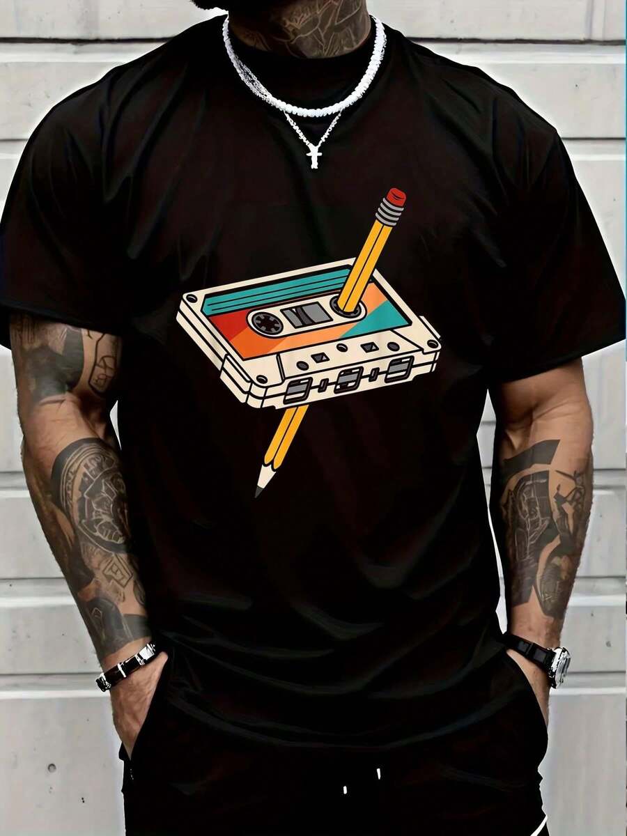 

80s 90s Retro Cassette Tape 1980s 1990s Music Vintage Outfit Unisex T-Shirt S