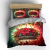 Christmas Poinsettia Decor Set Bedding Duvet Cover Set Duvet Cover Pillowcases  (1*Duvet Cover 2*Pillowcases, Without Duvet Insert)