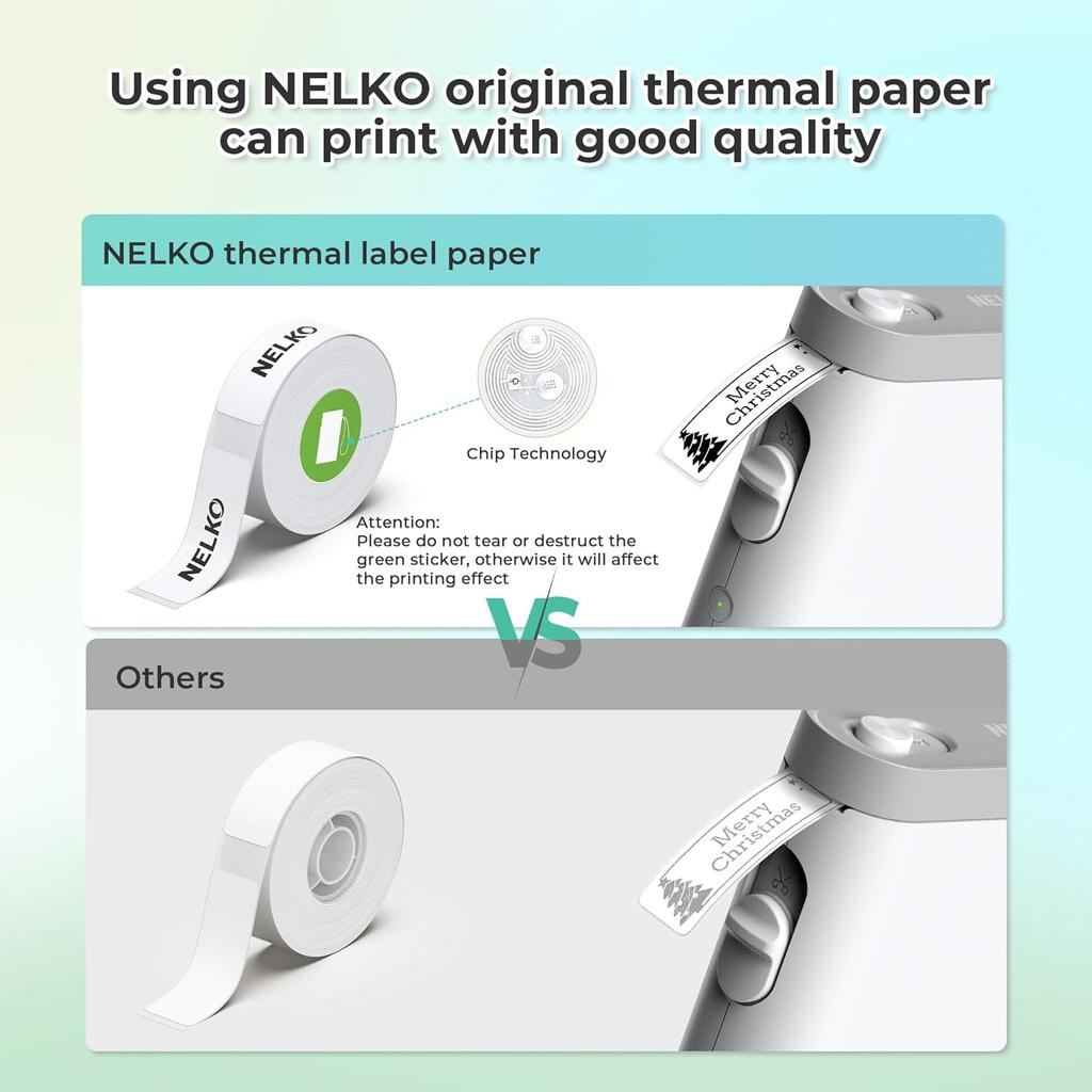 Nelko Label Maker Machine with Tape, P21 Bluetooth Label Printer, Wireless Mini Label Makers with Multiple Templates for Organizing Office Home,