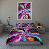 Colorful, swirling, stars. Bedding Duvet cover sets Duvet covers Pillowcases gifts (1 * Duvet Cover 2 * Pillowcases, without duvet insert)