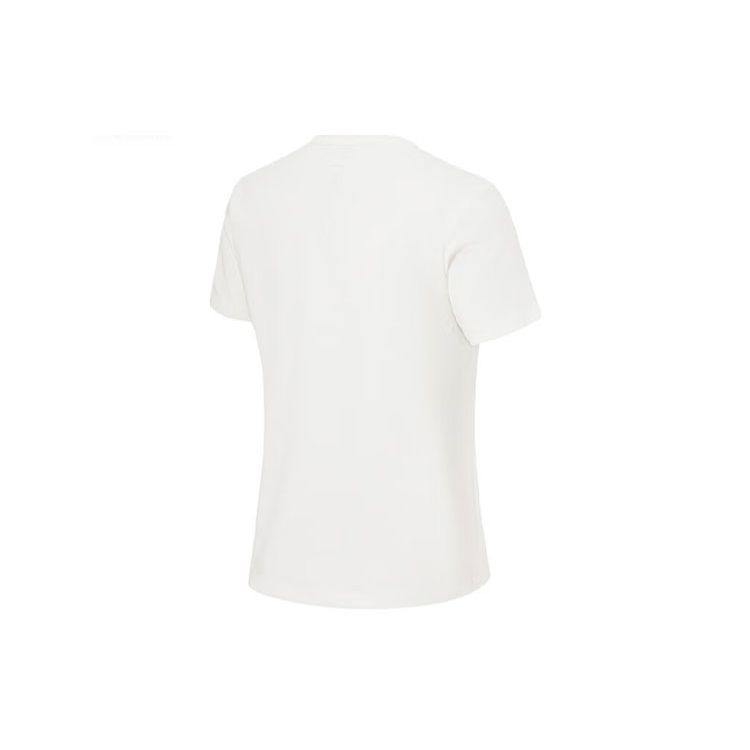 Li Ning Plain Color Sports Short Sleeve T-Shirt Women tops Off-White ATST580-1
