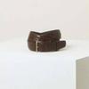 Daks Brown Crocodile Tail Premium Leather Bronze Buckle Belt Dbbe5f395w3