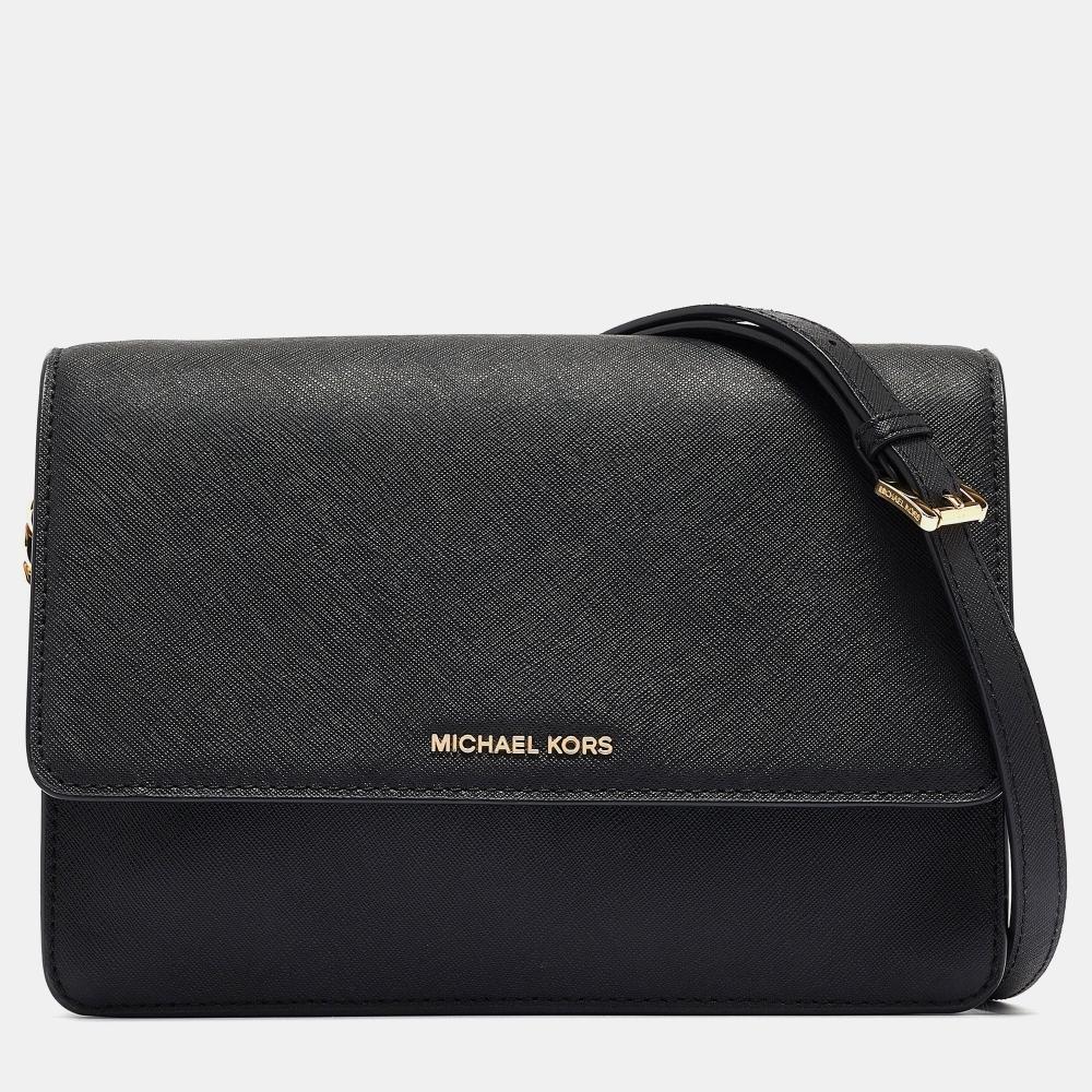 

Michael Kors Leather Jet Set Crossbody Bag black