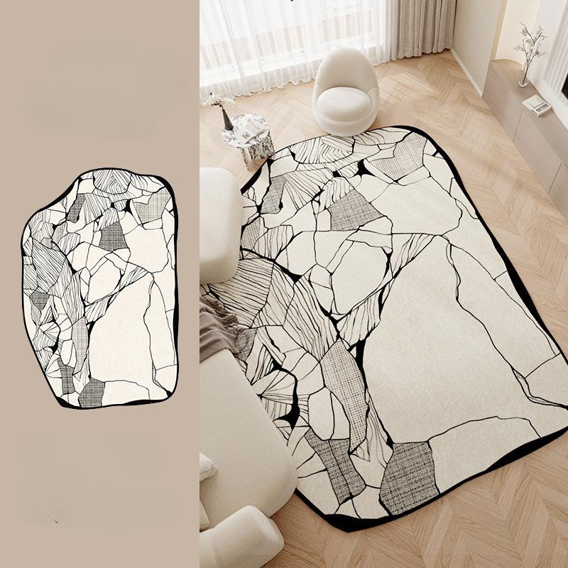 

Французские ковры для спальни Неправильная форма Мягкий ковер Моющийся Толстый плюшевый ковер для гостиной Декор гостиной 80*120cm