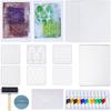 2025 Trend Gel Printing Plate Kit 5X7 Inch Reusable Gelatin Plate,Stencils& Acrylic Paint- Essential Tool For Printmaking Suppli
