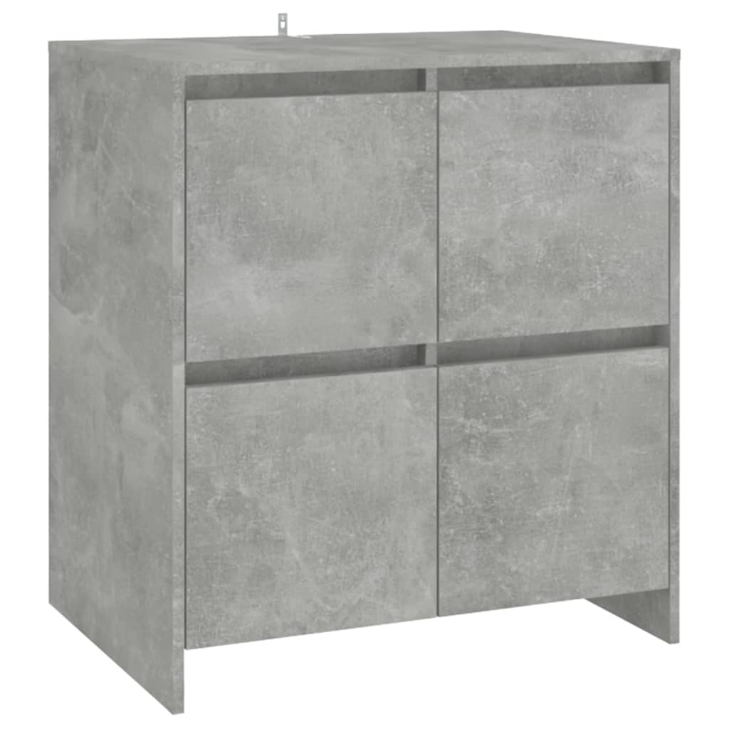 3 piece Sideboard Set Concrete Grey Particleboard
