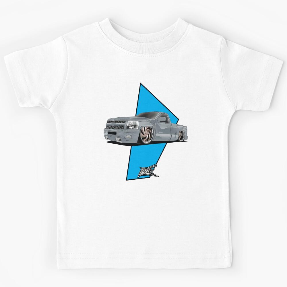 chevy silverado slammed gray Kids T-Shirt 110