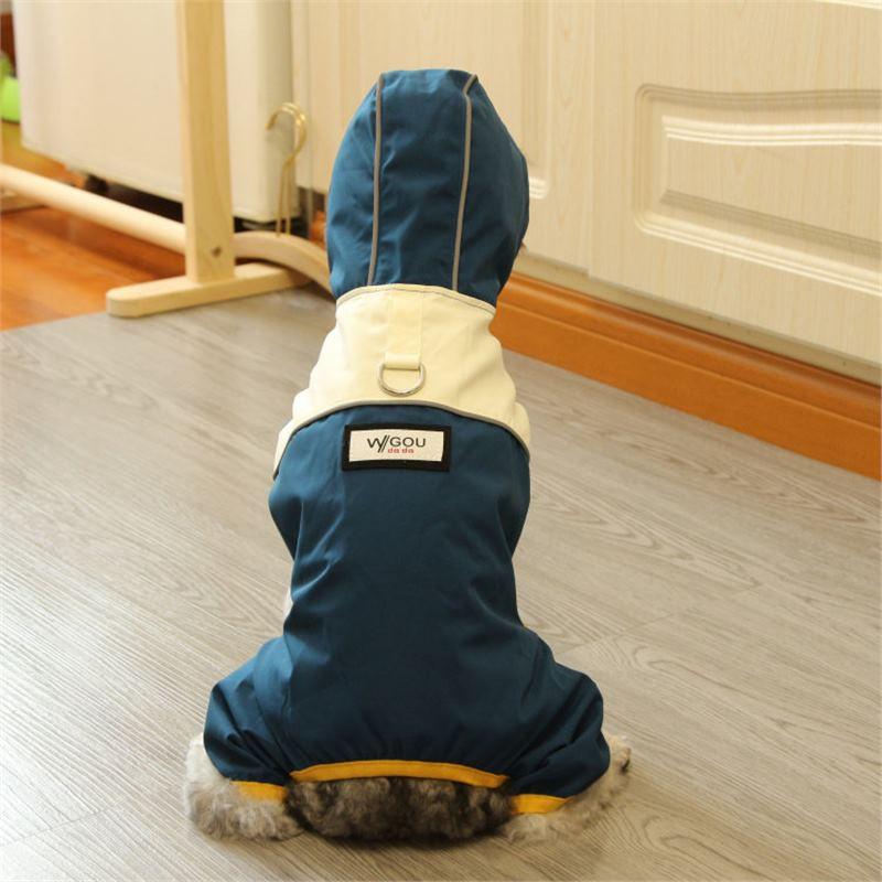 4-Leg Dog Raincoat Waterproof UV Protection Pet Rain Jacket Small To Large Breeds Use