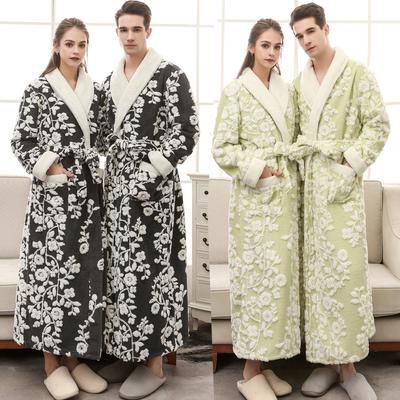 Alion Mens Kimono Comfortable Printed Pajamas Long-Sleeved Satin Robe