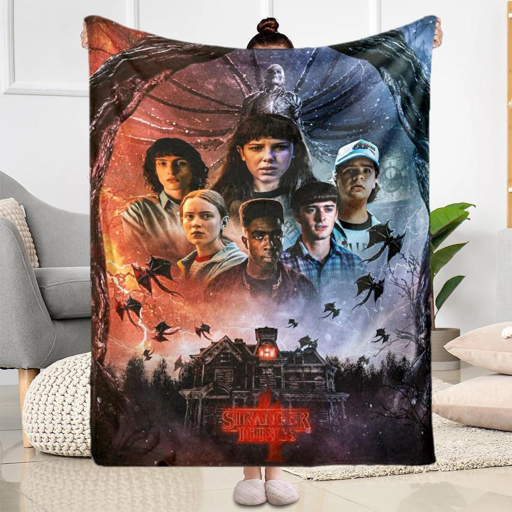 Stranger Things Blanket Suitable for sofas,travel, living rooms also a good gift for friends and family Suitable for all seasons.
