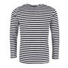 Zebra Striped 3D Printed Fun Street Hip-hop Round Neck Long Sleeved Fashionable Avant-garde Casual Minimalist Men's T-shirt Top