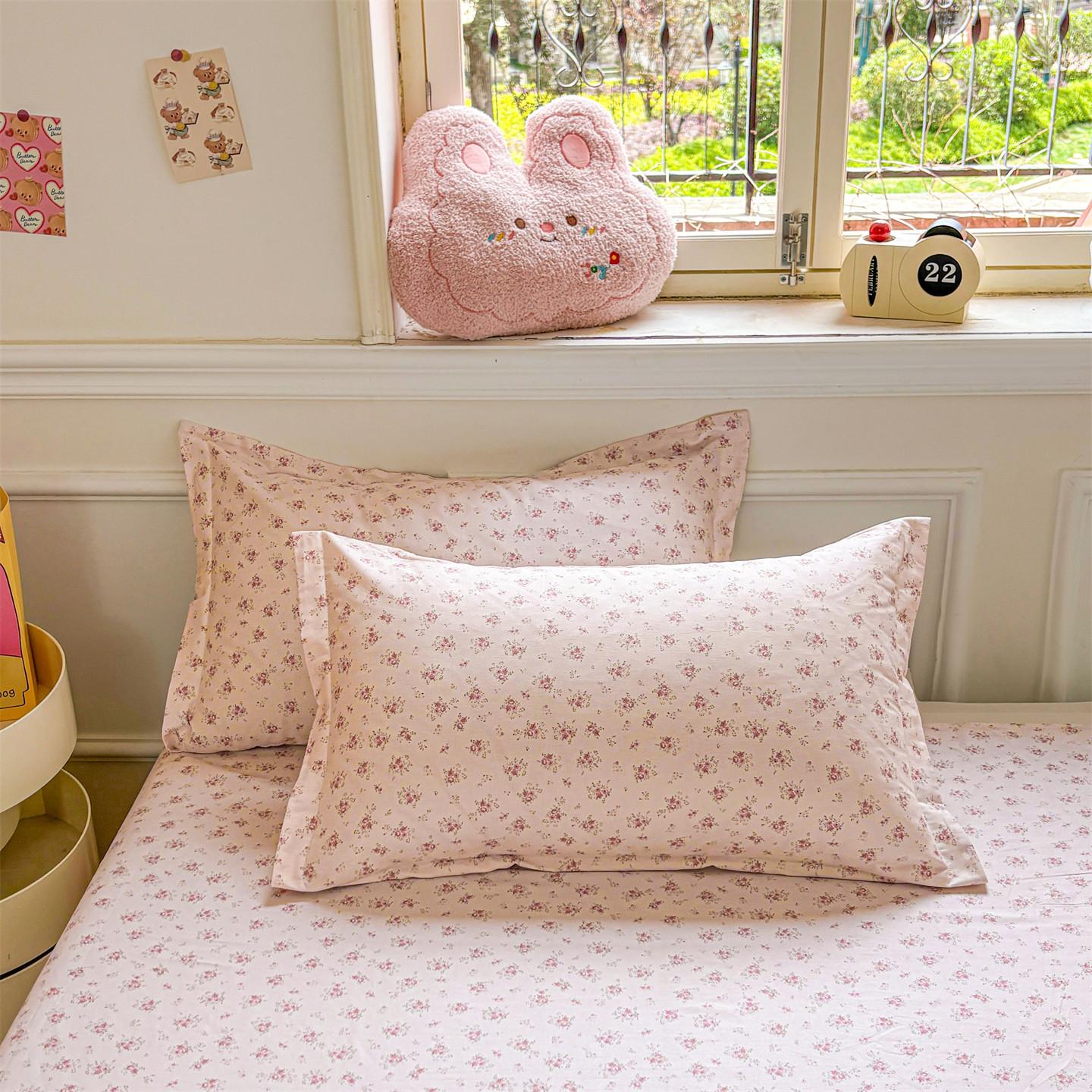 

Cotton 2pcs Pillowcases Home Bedding Decorative Pillow Cover Flowers Print Wedding Super Soft Pillow Case 48x74cm 2pcs