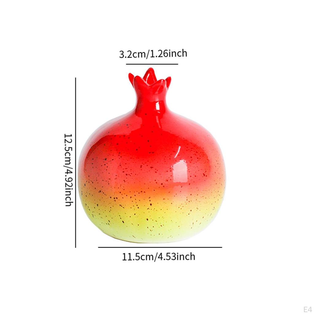 Flower Vase Pomegranate Shape Bud Plant Decorative Art for Living Room