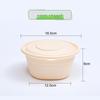 Homeglen Round Disposable Corn Starch Lunch Boxes with Lids