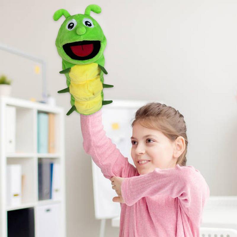 El Kuklaları Çocuk Oyuncakları Peluş Böcekler Hayvan Tırtıl Uğur Böceği El Kuklaları Bebek Aile Hikaye Anlatımı Rol Yapma Parmak Oyuncakları