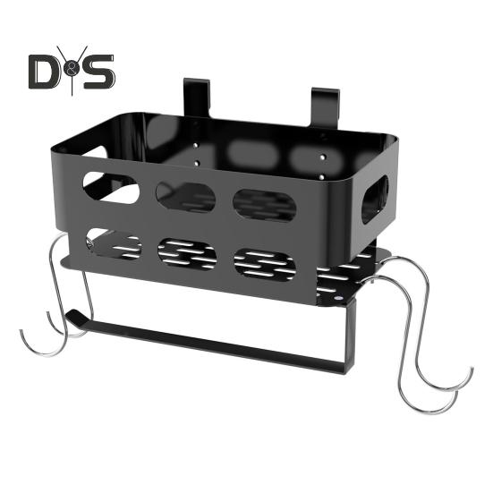 

Органайзер для гриля Griddle Caddy BBQ Shelf для принадлежностей для гриля Боковая полка для барбекю Органайзер для места для приготовления пищи на открытом воздухе Подарок для любителей барбекю чёрный