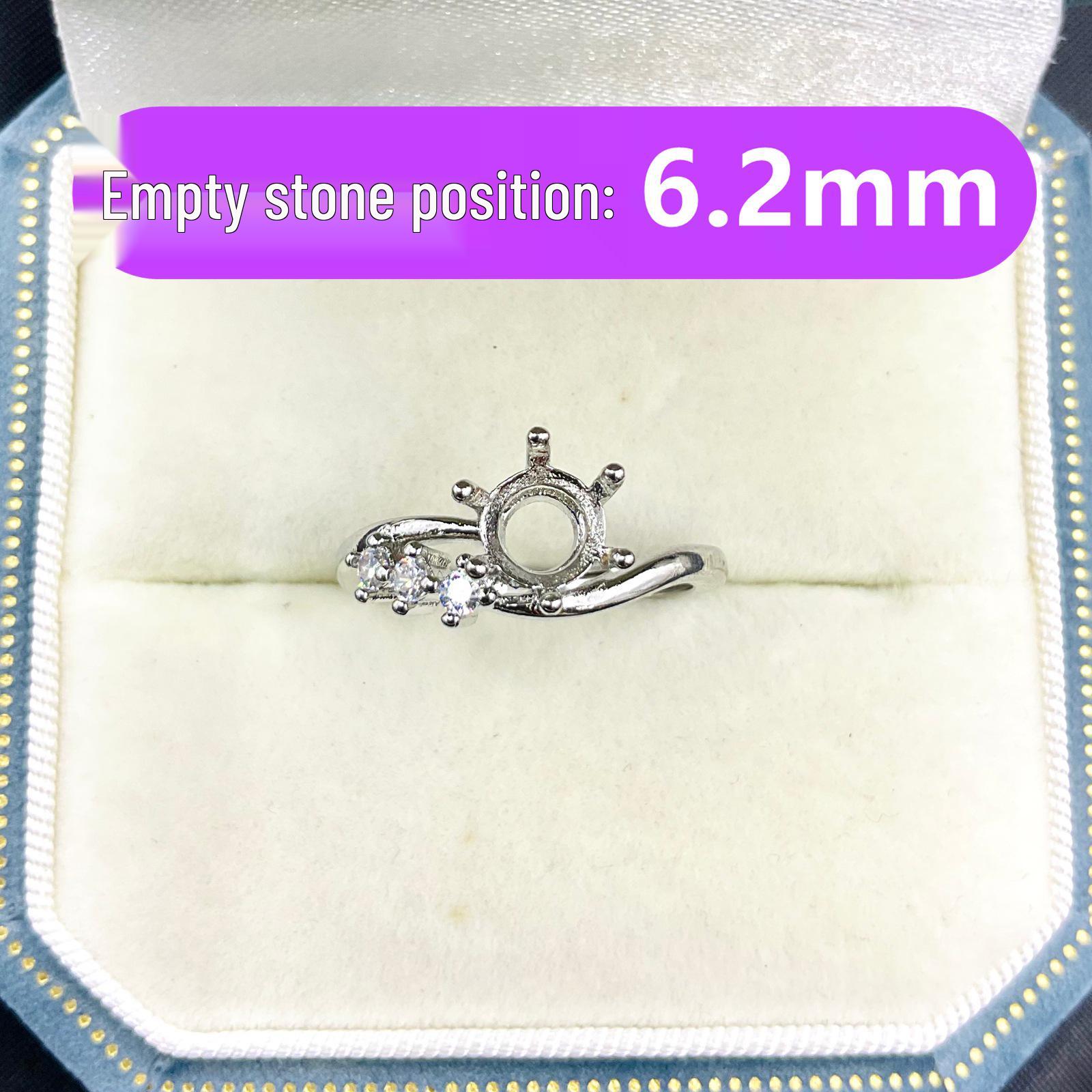 

Круглый бриллиант Хуацзы 6,2 мм с острым дном, аксессуар для самостоятельной установки кольца Adjustable Opening