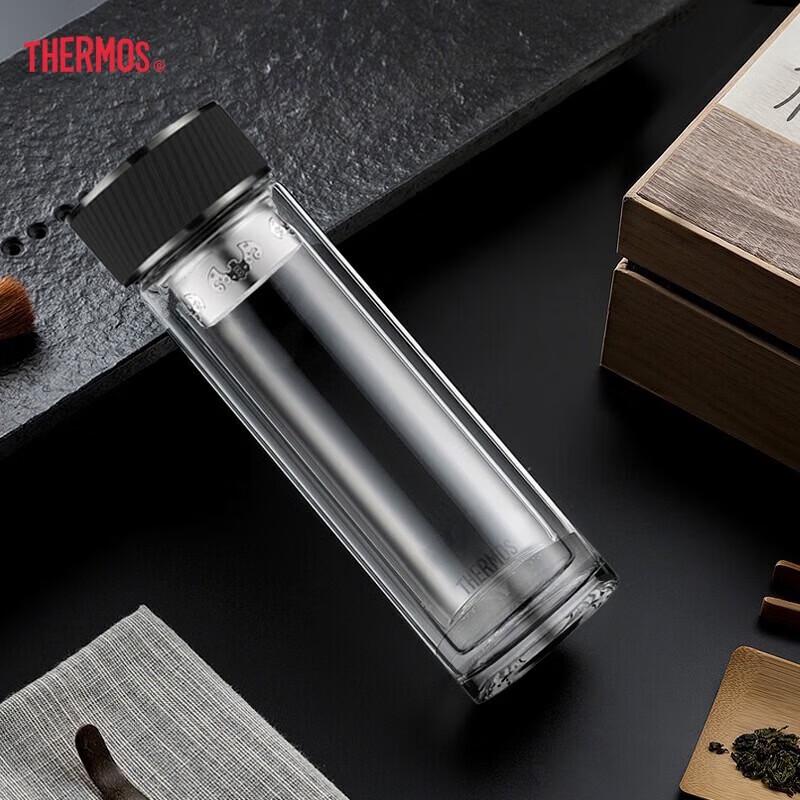 Thermos 400ml Double-Wall Borosilicate Glass Cup