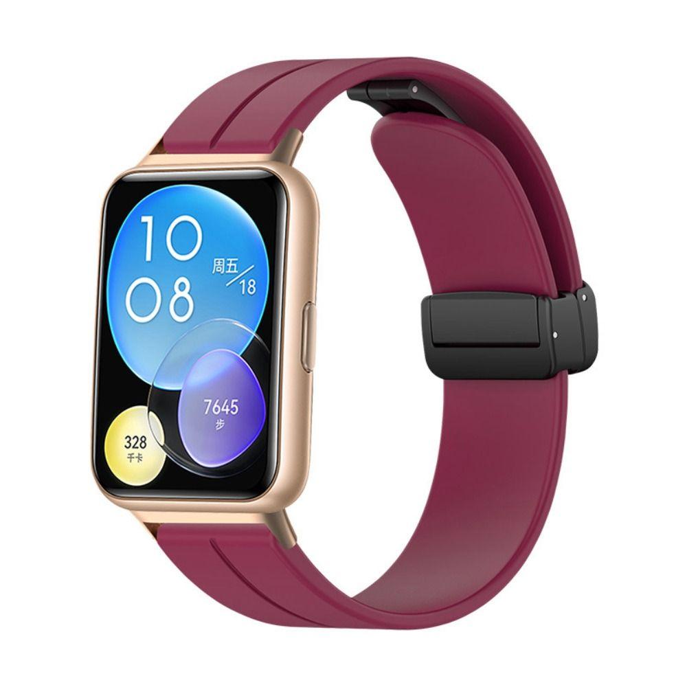 Magnetic Silicone Strap Replacement Watch Band New Bracelet for Huawei Watch FIT 2