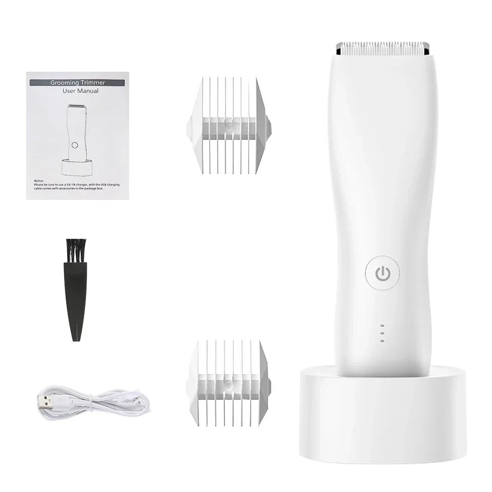 Body Trimmer For Men Painless Epilator Rechargeable Shaver For Sensitive Areas Bikini Electirc Epilator Body Hair Trimmer Set
