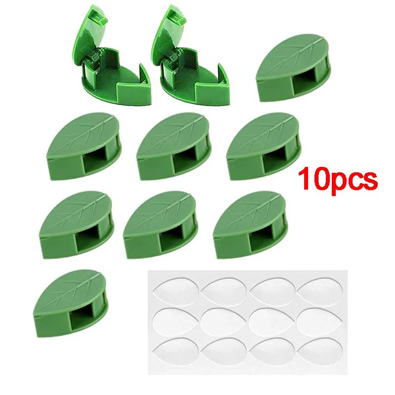 10-30pcs Plant Climbing Wall Fixture Clips Invisible Plant Clips Self-Adhesive Hook Vine Traction Plant Clips Home Garden Decor