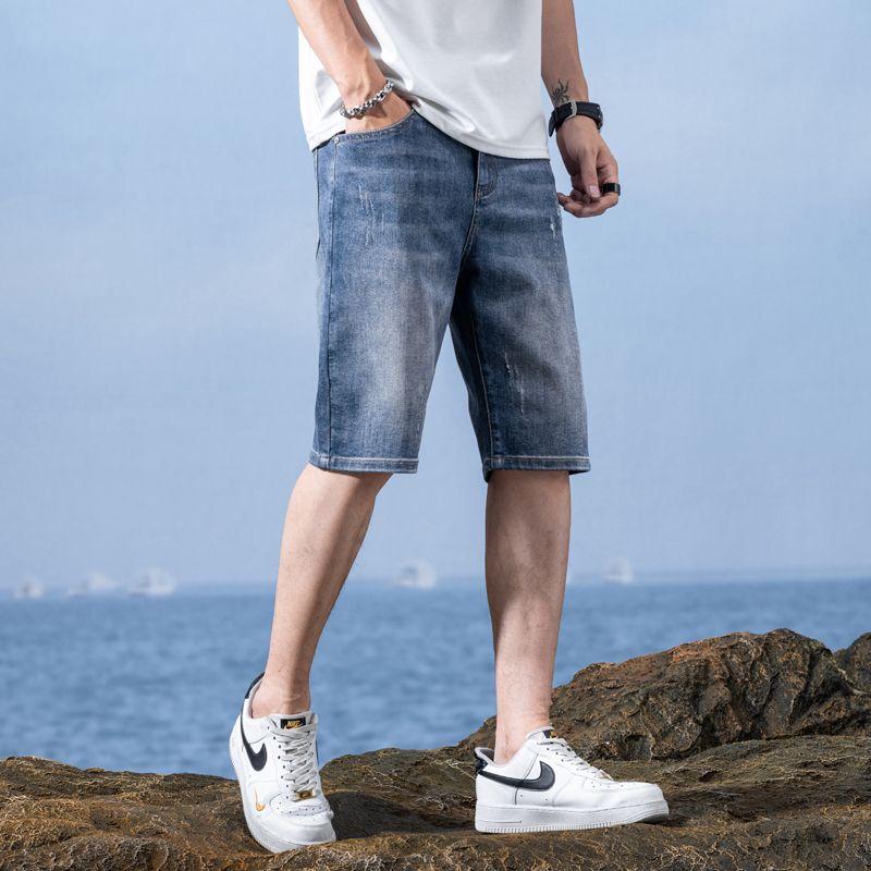 Pierre Cardin Men's Loose Straight Fit Denim Shorts